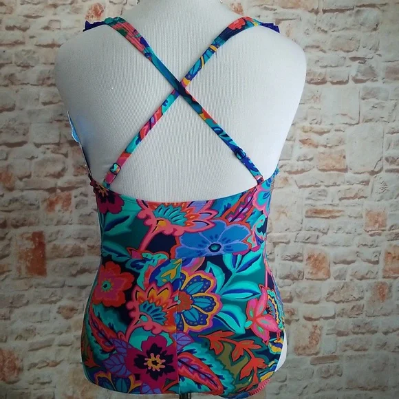 New Skinny Dippers Tapestry Swimsuit by Miraclesuit One Pieces